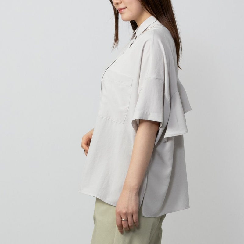 HusHusH  バックフリルサテンシャツ レディース商品画像-5