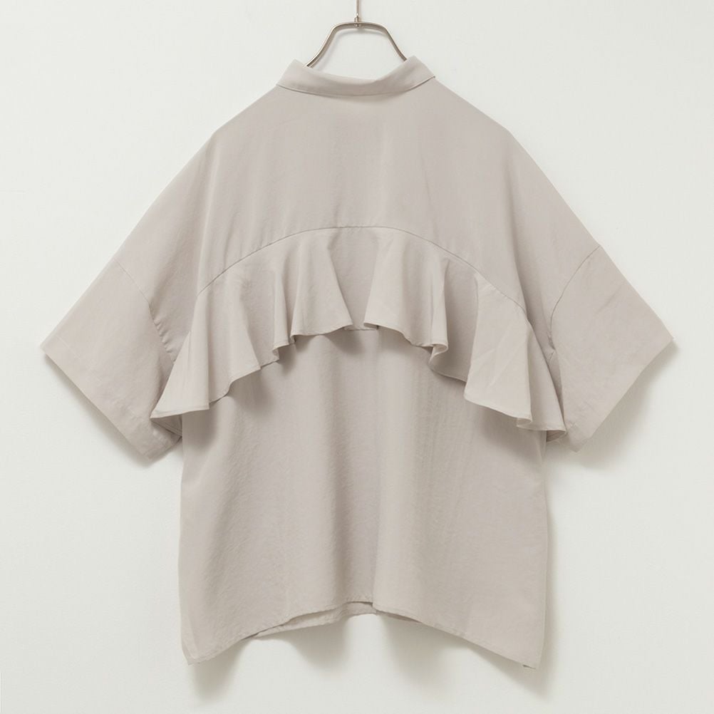 HusHusH バックフリルサテンシャツ レディース