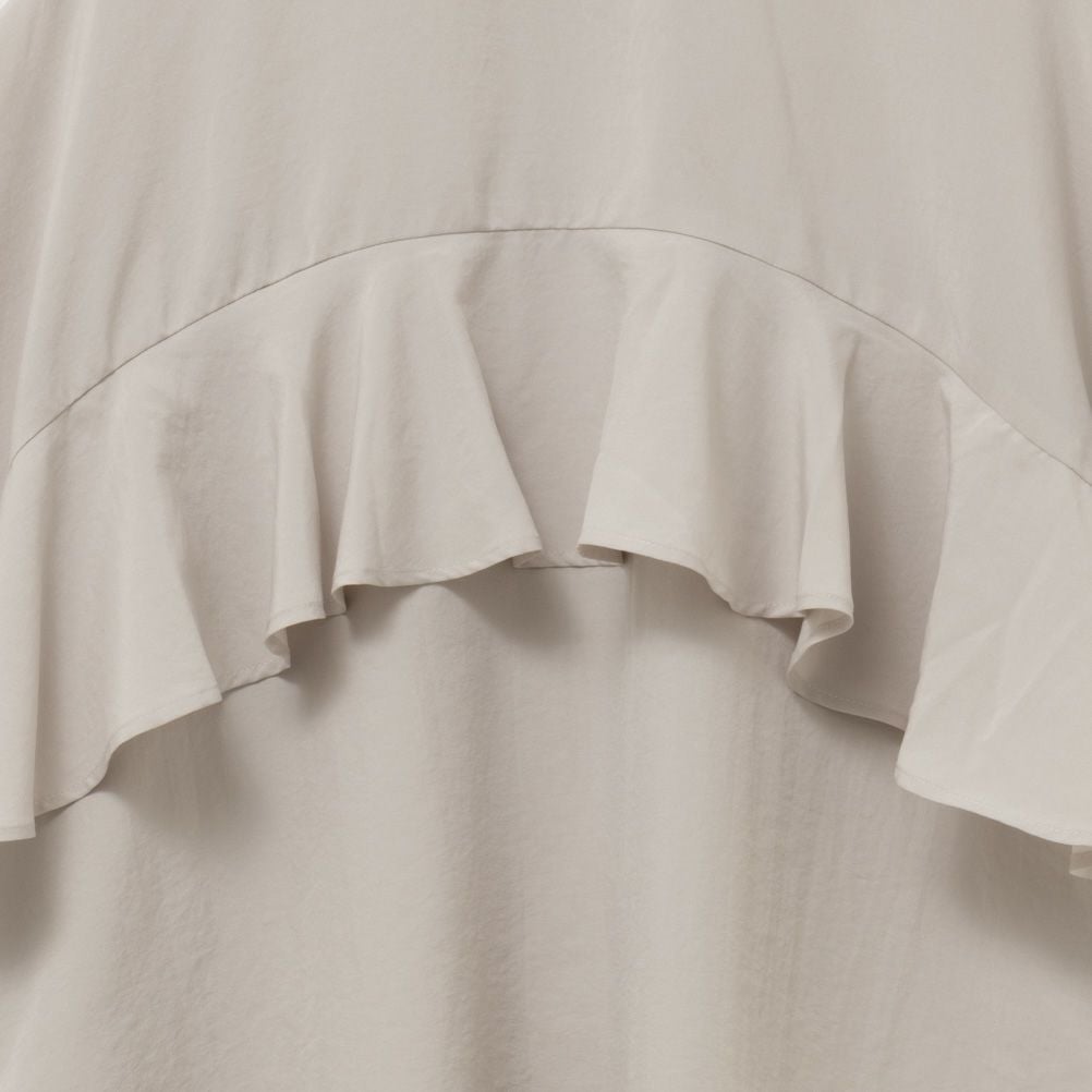 HusHusH バックフリルサテンシャツ レディース