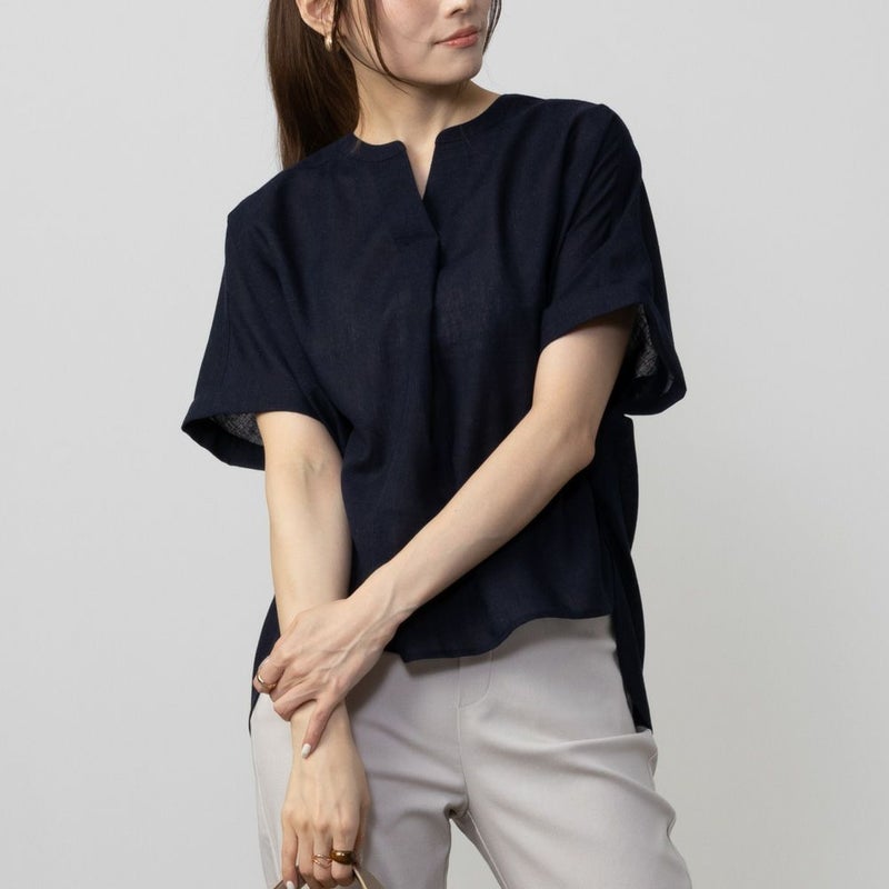 HusHusH  リネン混スキッパーシャツ レディース商品画像-3