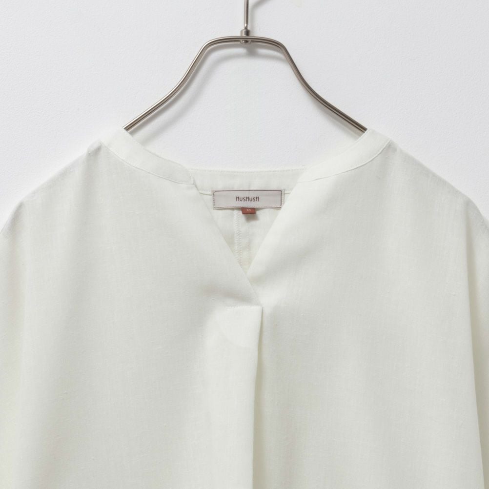 HusHusH リネン混スキッパーシャツ レディース