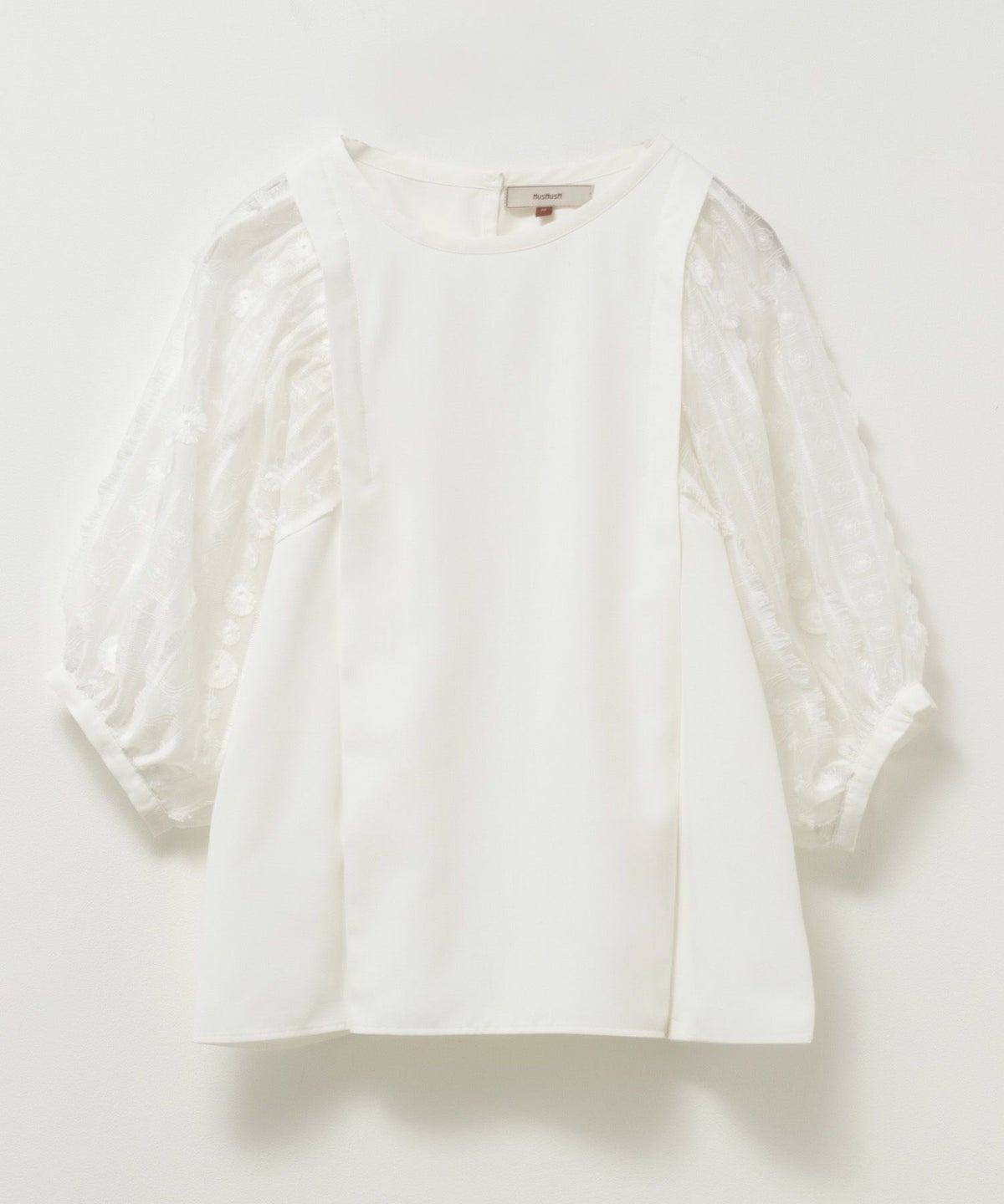 HusHusH 袖刺繍半袖ブラウス レディース