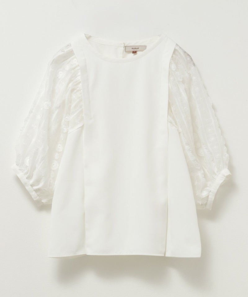 [期間限定価格]HusHusH  袖刺繍半袖ブラウス レディース商品画像-7