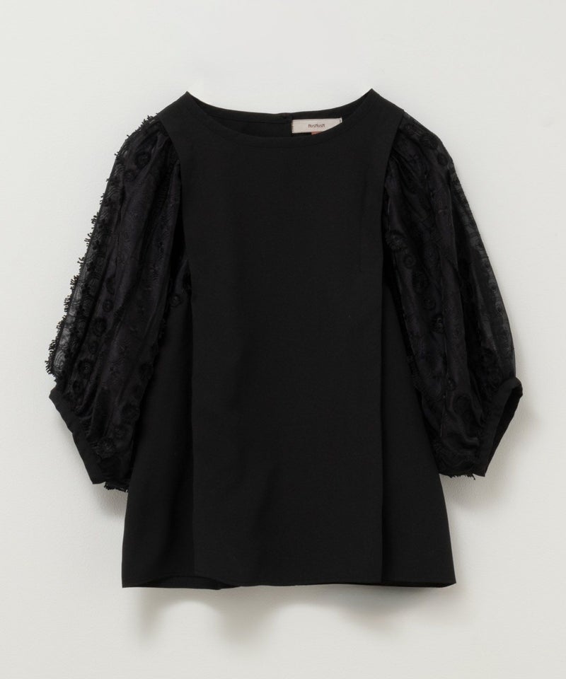 [期間限定価格]HusHusH  袖刺繍半袖ブラウス レディース商品画像-9