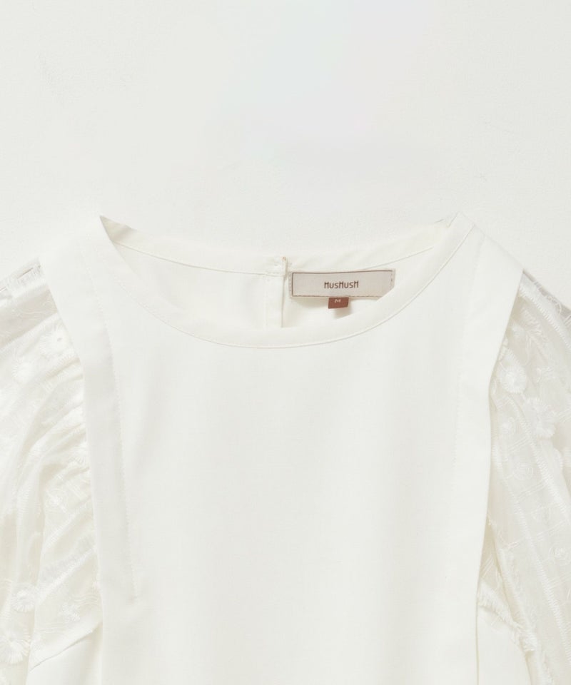 [期間限定価格]HusHusH  袖刺繍半袖ブラウス レディース商品画像-10