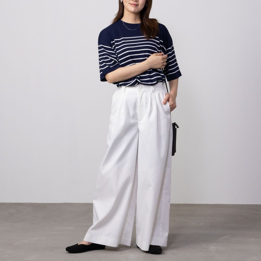 HusHusH タックワイドパンツ レディース