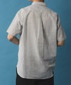 NAVY SARARI リネン混ショートスリーブシャツ メンズ商品サムネイル-6