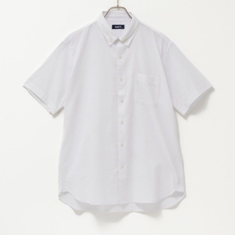 NAVY SARARI リネン混ショートスリーブシャツ メンズ商品画像-22