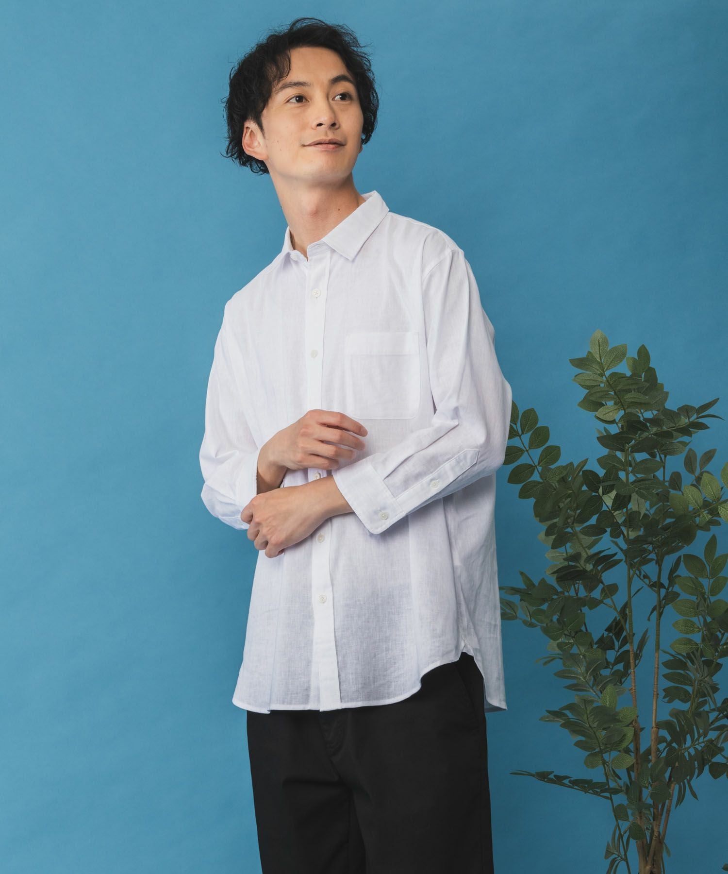 シャツ/ブラウス(長袖/七分) manonfripes curduroy shirts jacket SHOULDER TUCK SHIRT（シャツ/ブラウス）｜MANOF（マノフ）の
