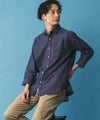 NAVY SARARI リネン混7分袖シャツ メンズ商品サムネイル-17