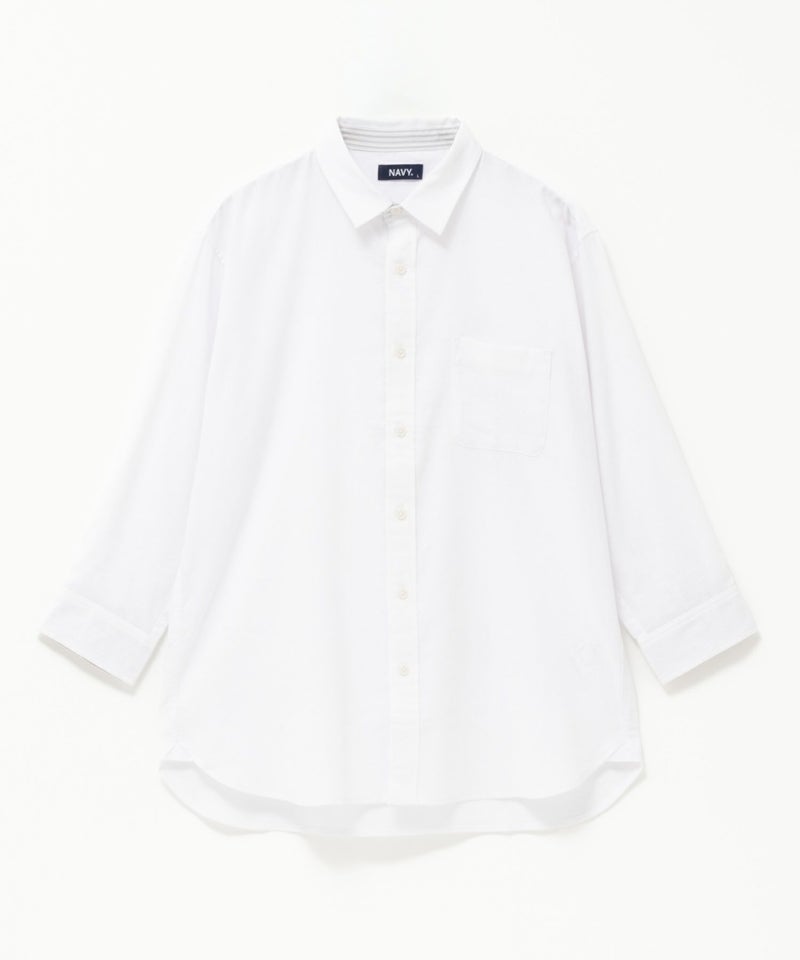 NAVY SARARI リネン混7分袖シャツ メンズ商品画像-26