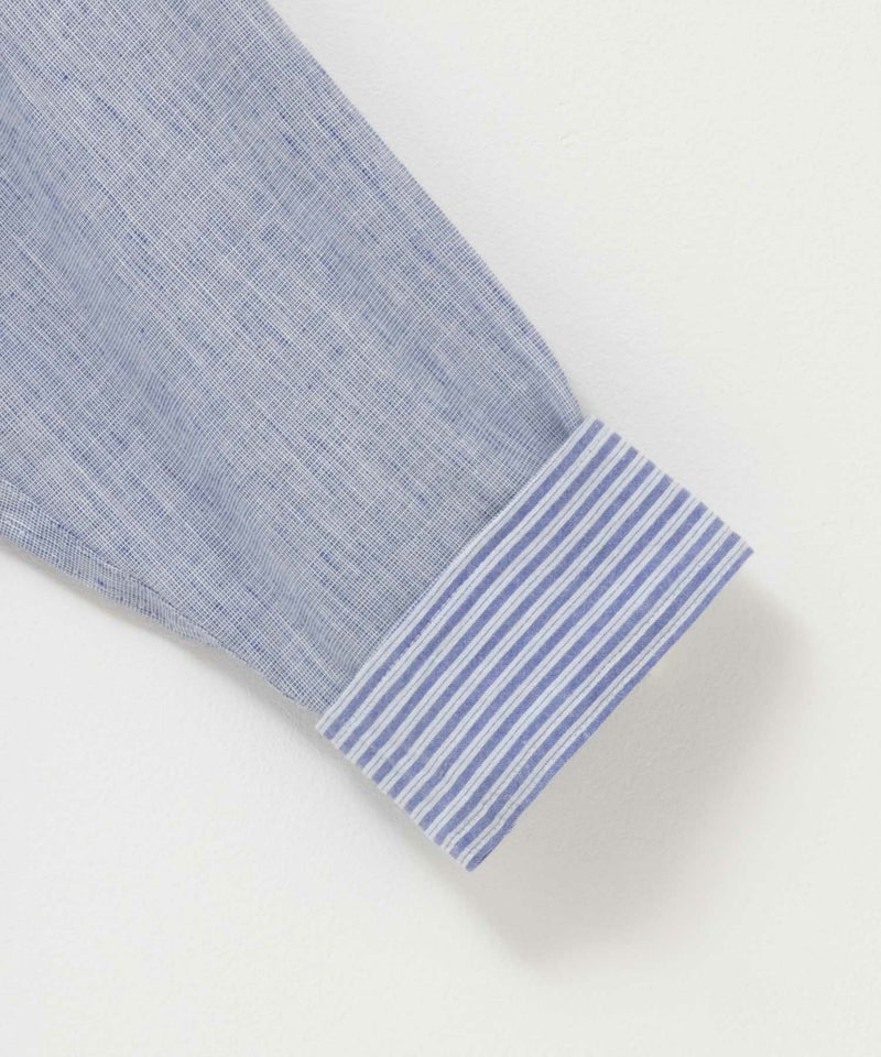 NAVY SARARI リネン混7分袖シャツ メンズ商品画像-33