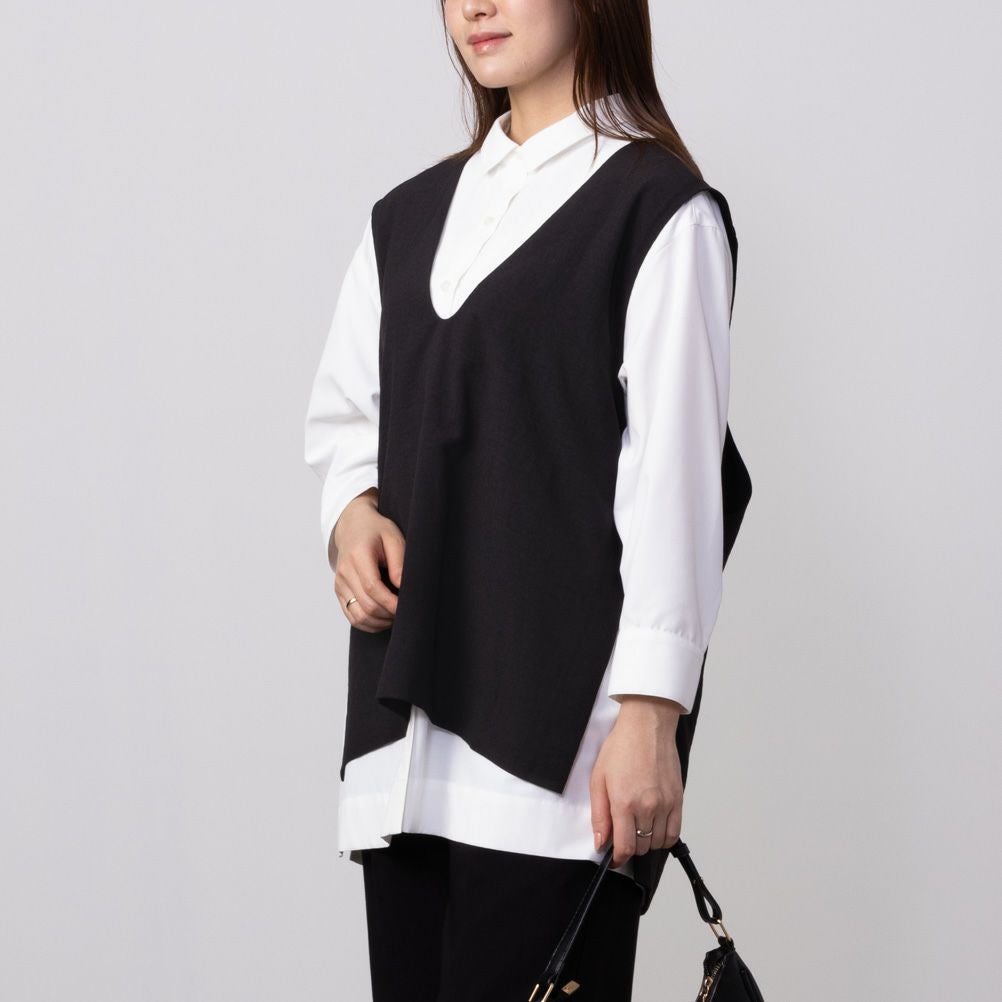 HusHusH リネンライクジレ レディース【3,300円以上お買上げでハンドタオルプレゼント】