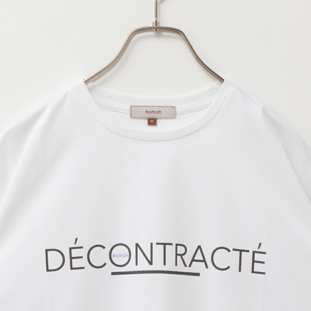 HusHusH テックコットンプリントTシャツ レディース ネコポス 対応商品【3,300円以上お買上げでハンドタオルプレゼント】