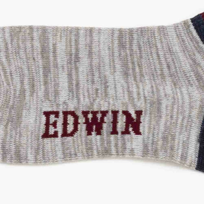 EDWIN アンクルソックス 切替 3足組 メンズ商品画像-15