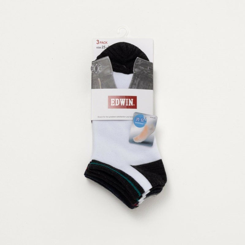 EDWIN  アンクルソックス 切替 3足組 メンズ商品画像-17