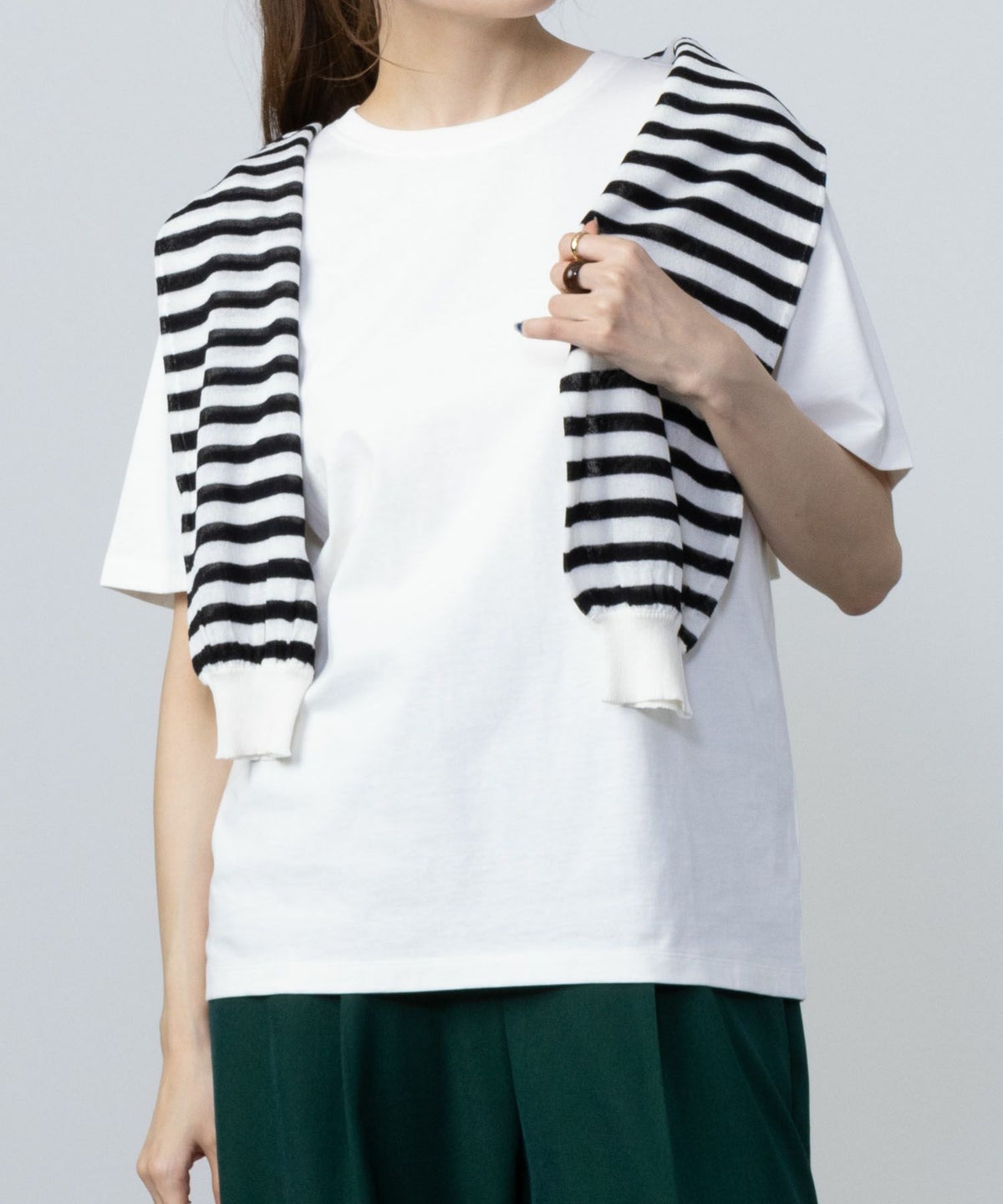 NAVY ベーシッククルーTシャツ レディース ネコポス 対応商品