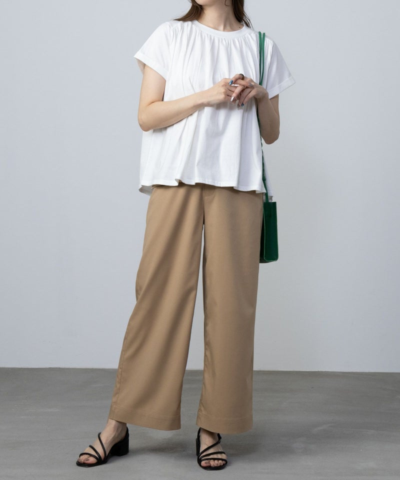 Howdy Marie  インド綿 ギャザーTシャツ レディース メール便 対応商品商品画像-5