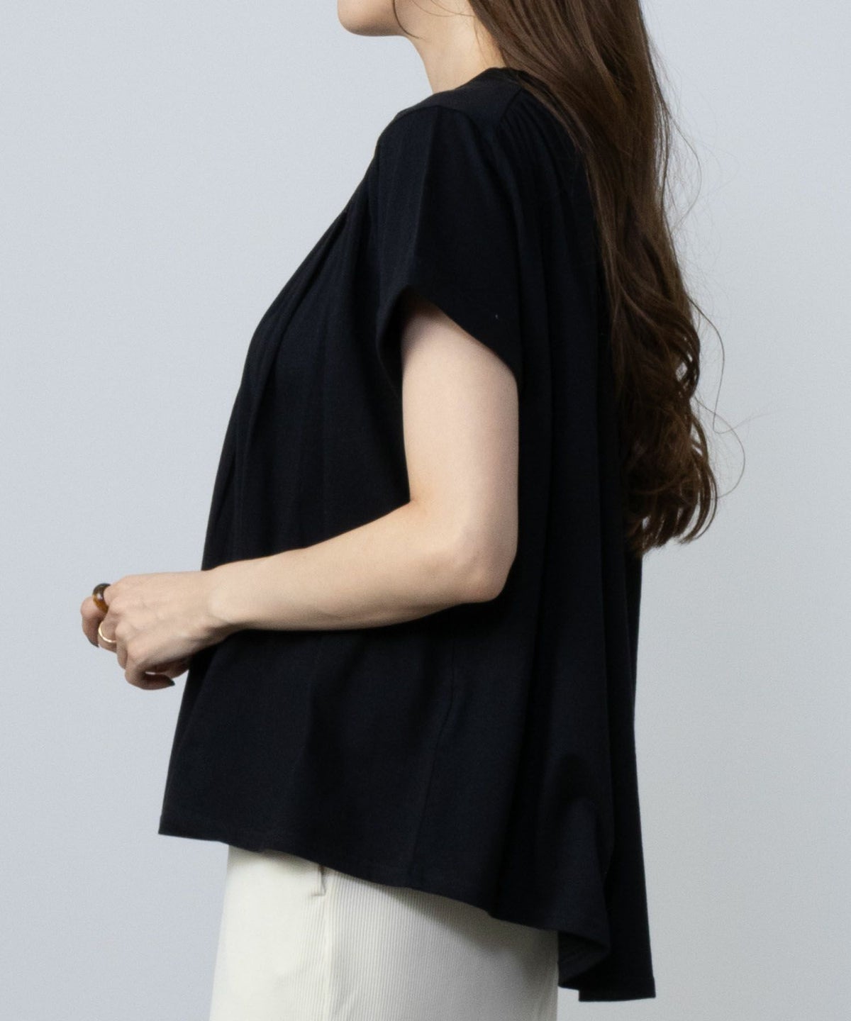 Howdy Marie インド綿 ギャザーTシャツ レディース ネコポス 対応商品【3,300円以上お買上げでオリジナルトートバッグプレゼント】