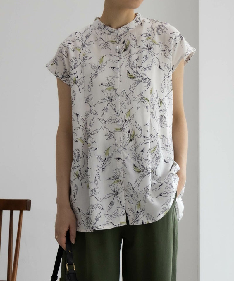 Howdy Marie インドファブリック フレンチスリーブシャツ レディース商品画像-1