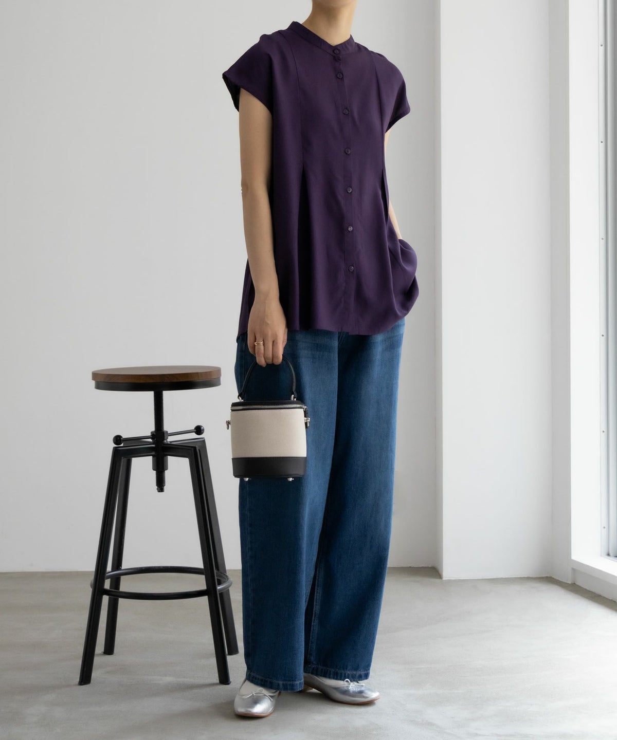 Howdy Marie インドファブリック フレンチスリーブシャツ レディース【3,300円以上お買上げでオリジナルトートバッグプレゼント】