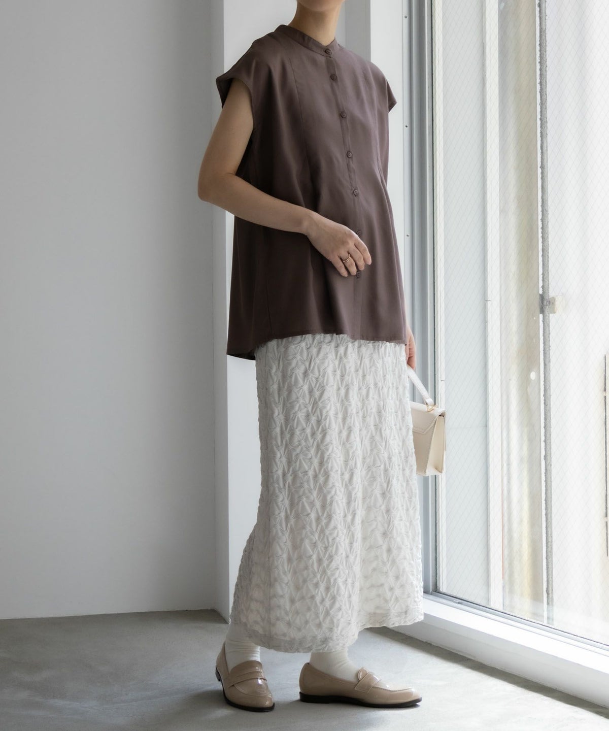 Howdy Marie インドファブリック フレンチスリーブシャツ レディース【3,300円以上お買上げでオリジナルトートバッグプレゼント】