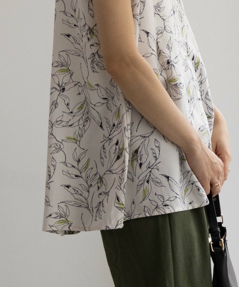 Howdy Marie インドファブリック フレンチスリーブシャツ レディース商品画像-10