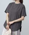 NAVY ベーシック裾ラウンドTシャツ レディース メール便 対応商品商品サムネイル-3