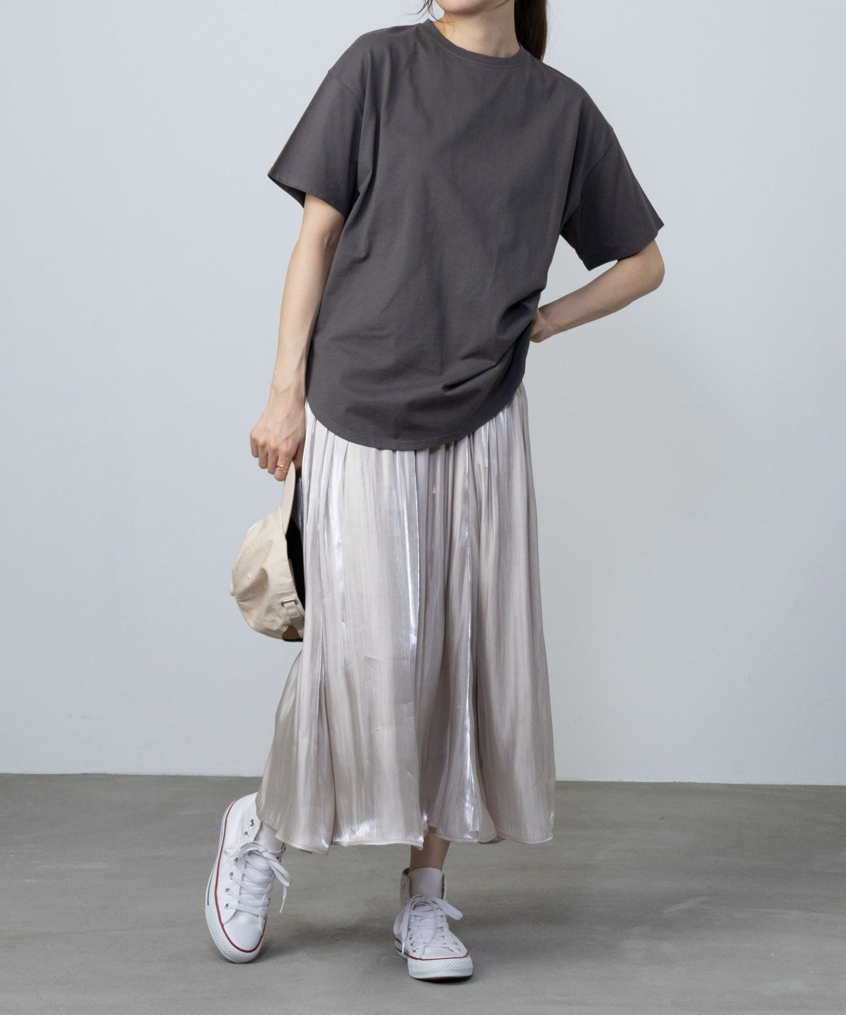 NAVY ベーシック裾ラウンドTシャツ レディース ネコポス 対応商品