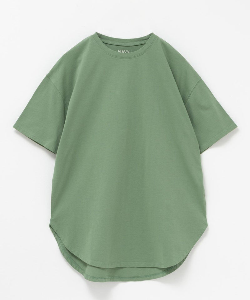 NAVY  ベーシック裾ラウンドTシャツ レディース メール便 対応商品商品画像-11