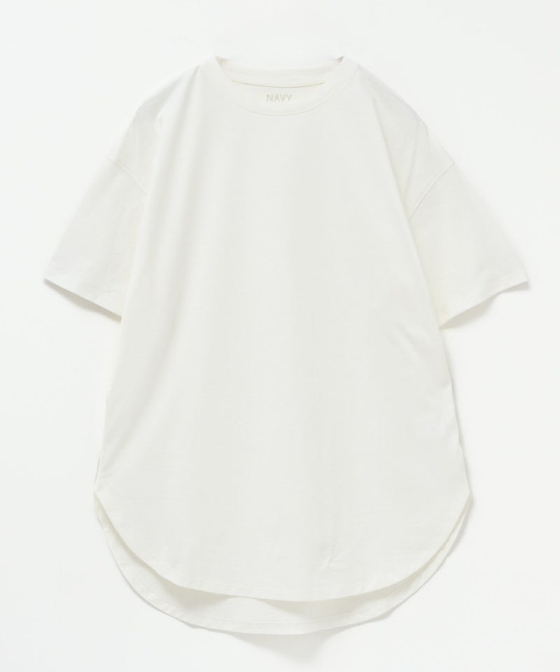 NAVY  ベーシック裾ラウンドTシャツ レディース メール便 対応商品商品画像-13