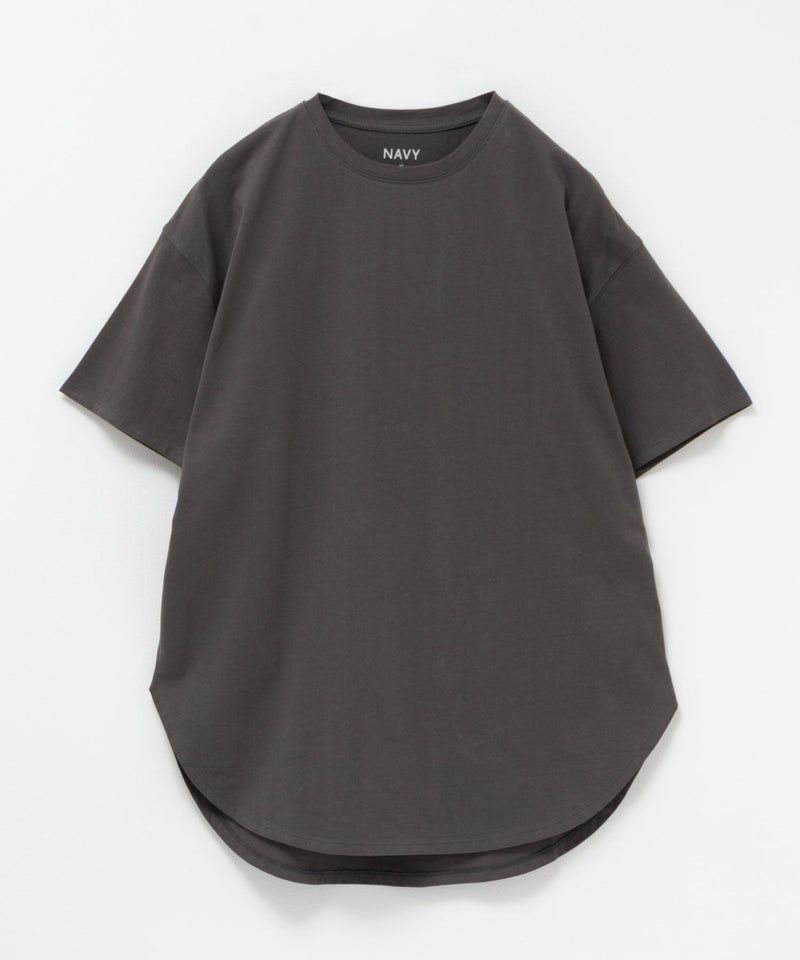 NAVY ベーシック裾ラウンドTシャツ レディース メール便 対応商品商品画像-14