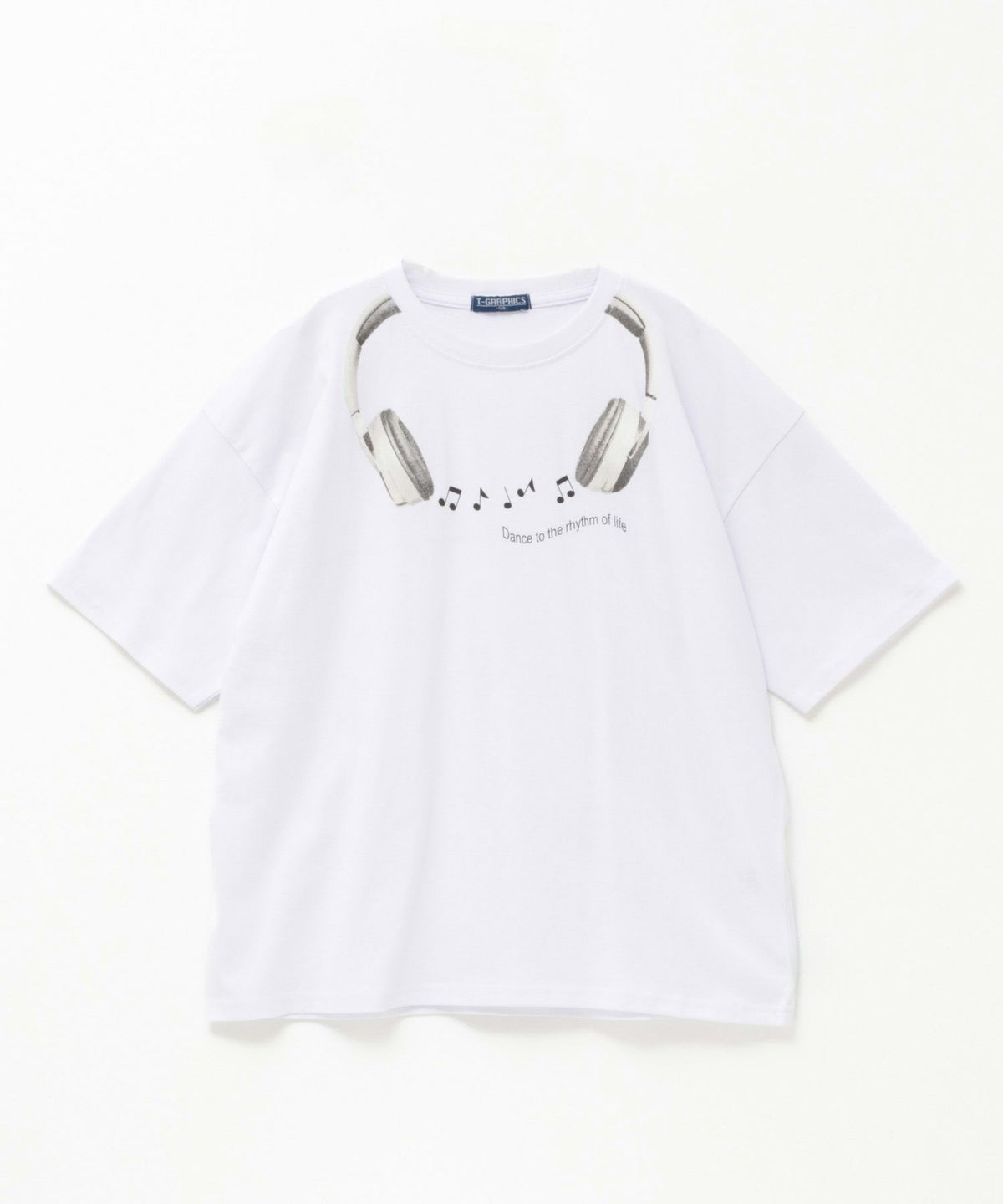 T-GRAPHICS ヘッドフォンビッグTシャツ キッズ ネコポス 対応商品