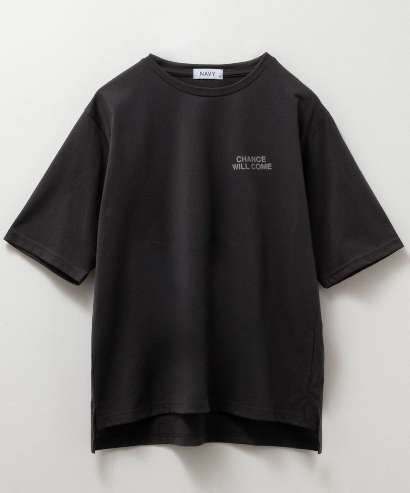 NAVY  5分袖メッセージTシャツ レディース メール便 対応商品商品画像-4