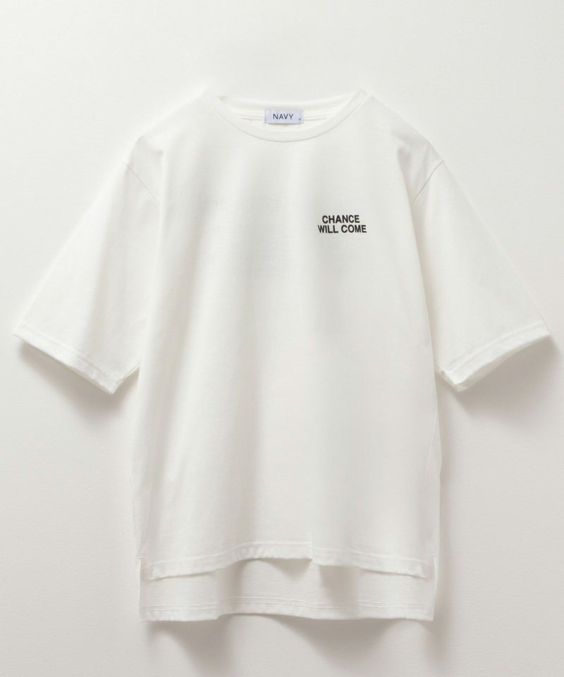 NAVY 5分袖メッセージTシャツ レディース メール便 対応商品商品画像-6