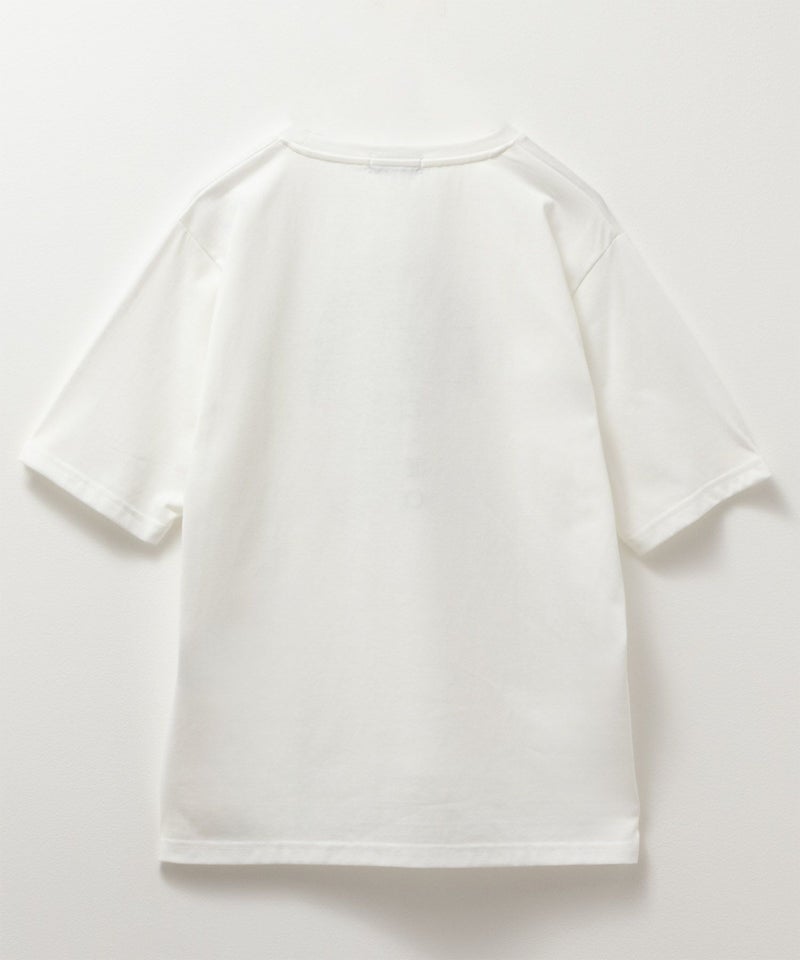 NAVY  5分袖アーチプリントTシャツ レディース メール便 対応商品商品画像-5