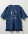 NAVY  5分袖アーチプリントTシャツ レディース メール便 対応商品商品サムネイル-7