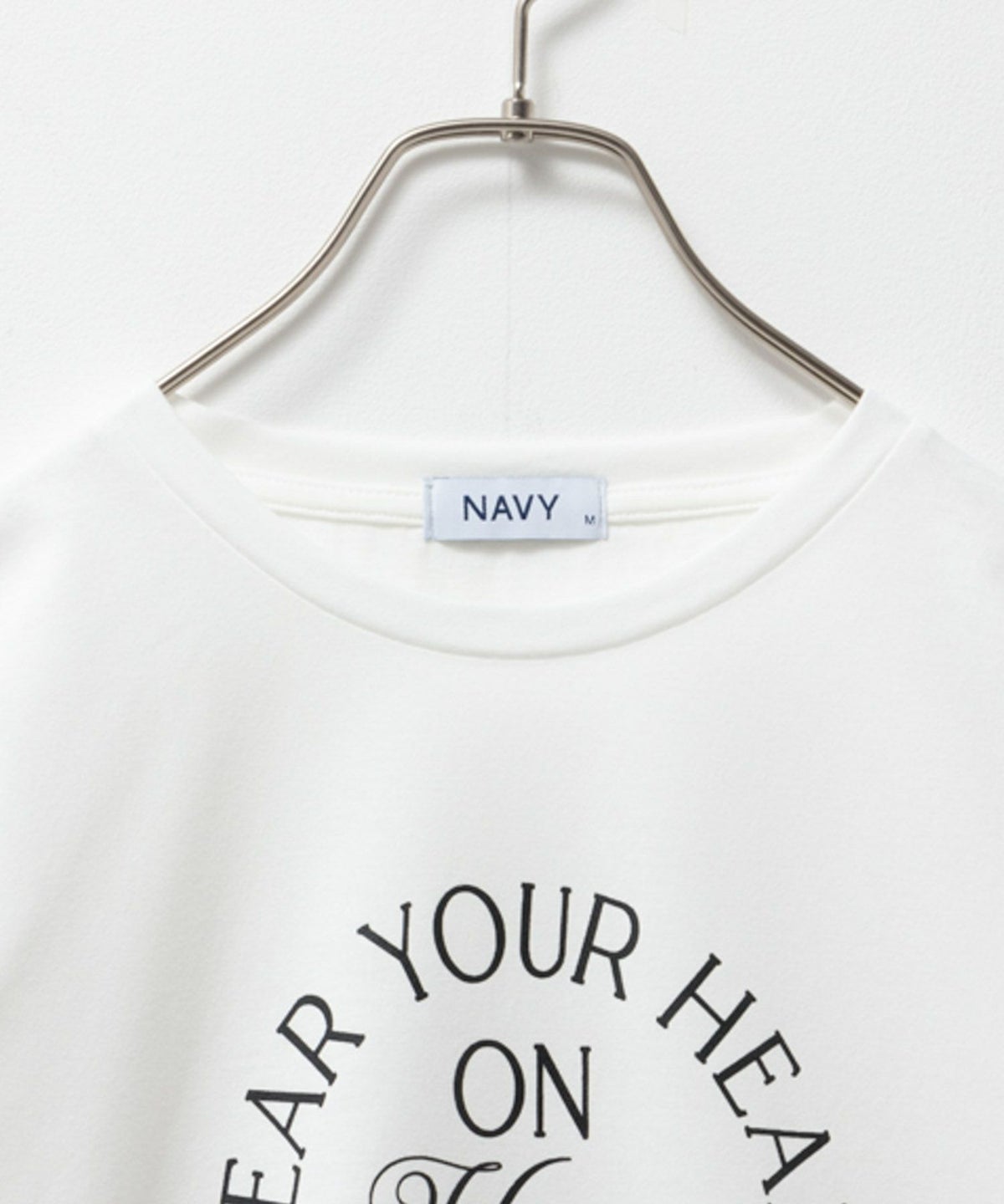 NAVY 5分袖アーチプリントTシャツ レディース ネコポス 対応商品