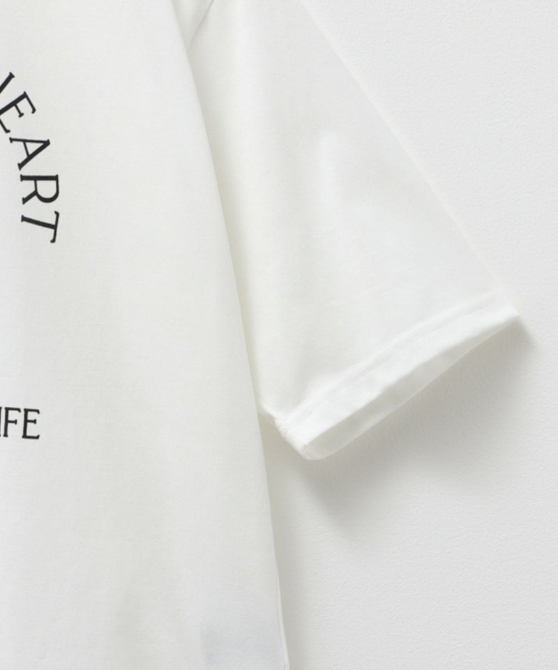 NAVY 5分袖アーチプリントTシャツ レディース メール便 対応商品商品画像-9