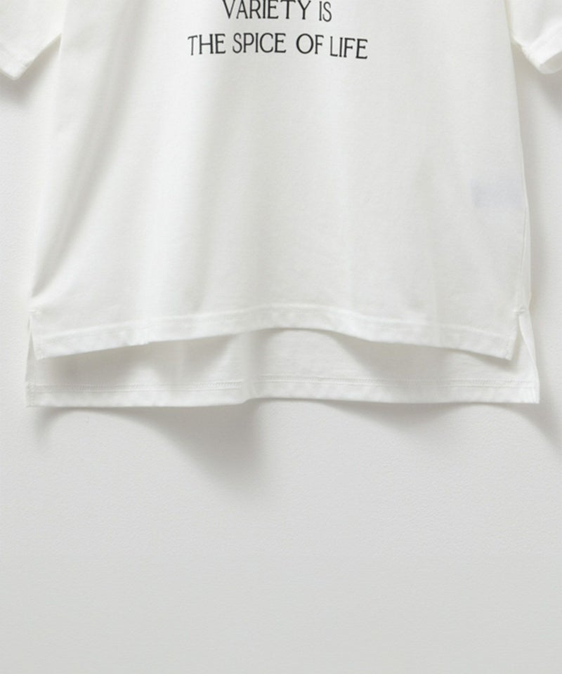 NAVY 5分袖アーチプリントTシャツ レディース メール便 対応商品商品画像-10