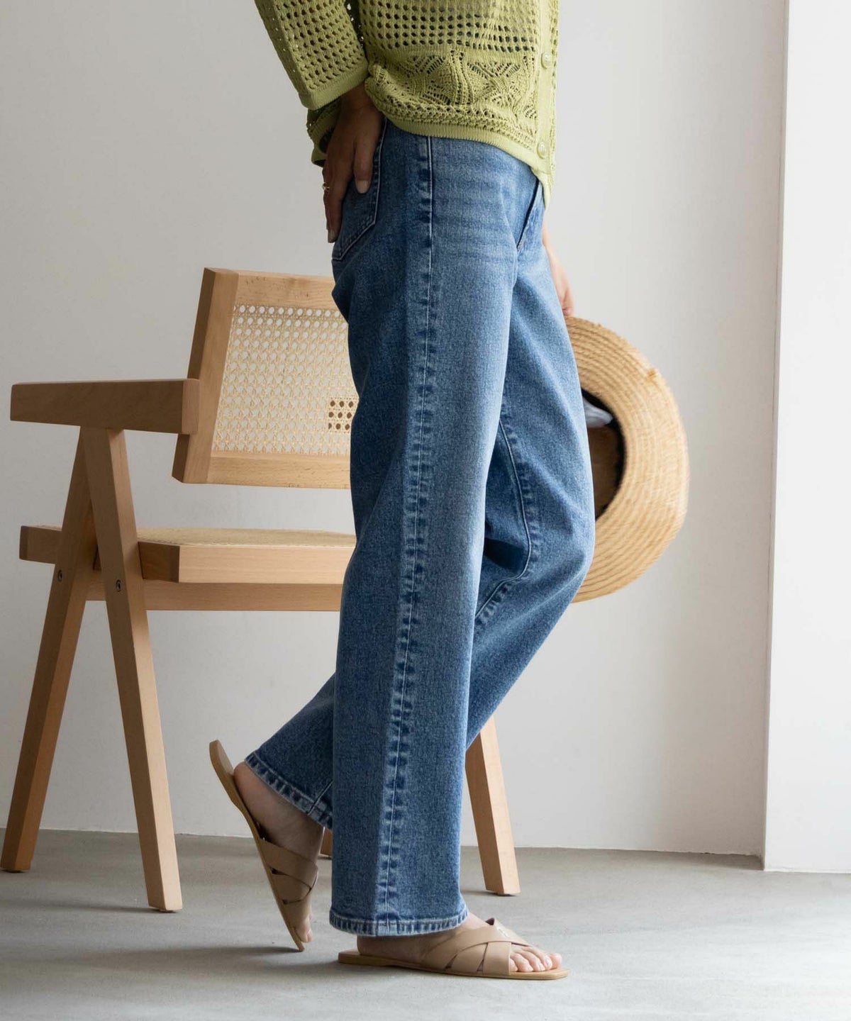 EDWIN essentials ストレートパンツ レディース