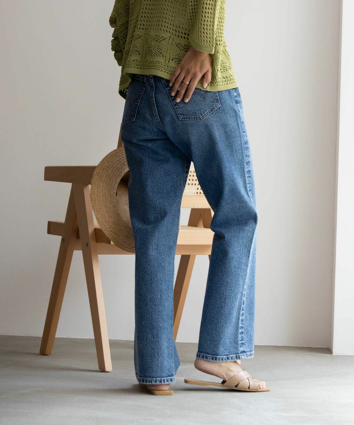 EDWIN essentials ストレートパンツ レディース