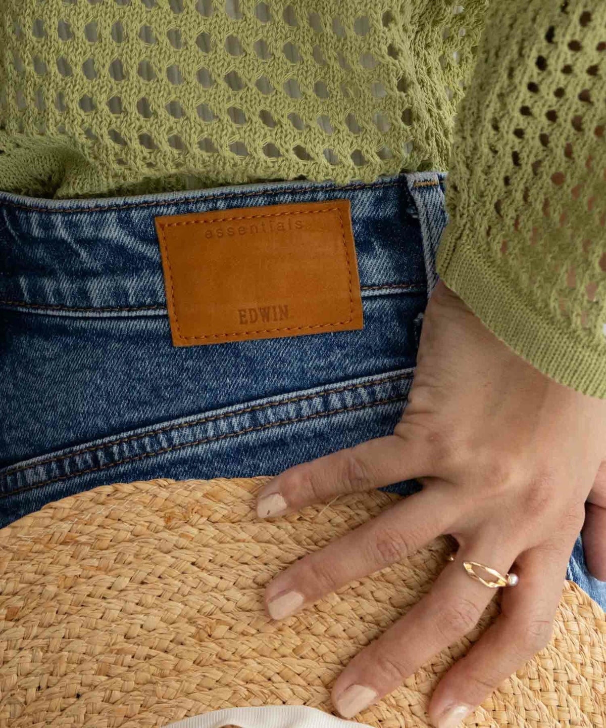 EDWIN essentials ストレートパンツ レディース