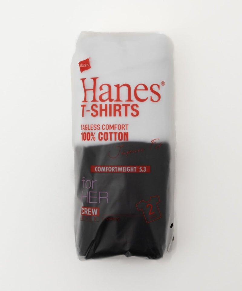 【オンラインストア限定】Hanes  ジャパンフィット クルーネックTシャツ 2枚組 レディース商品画像-1
