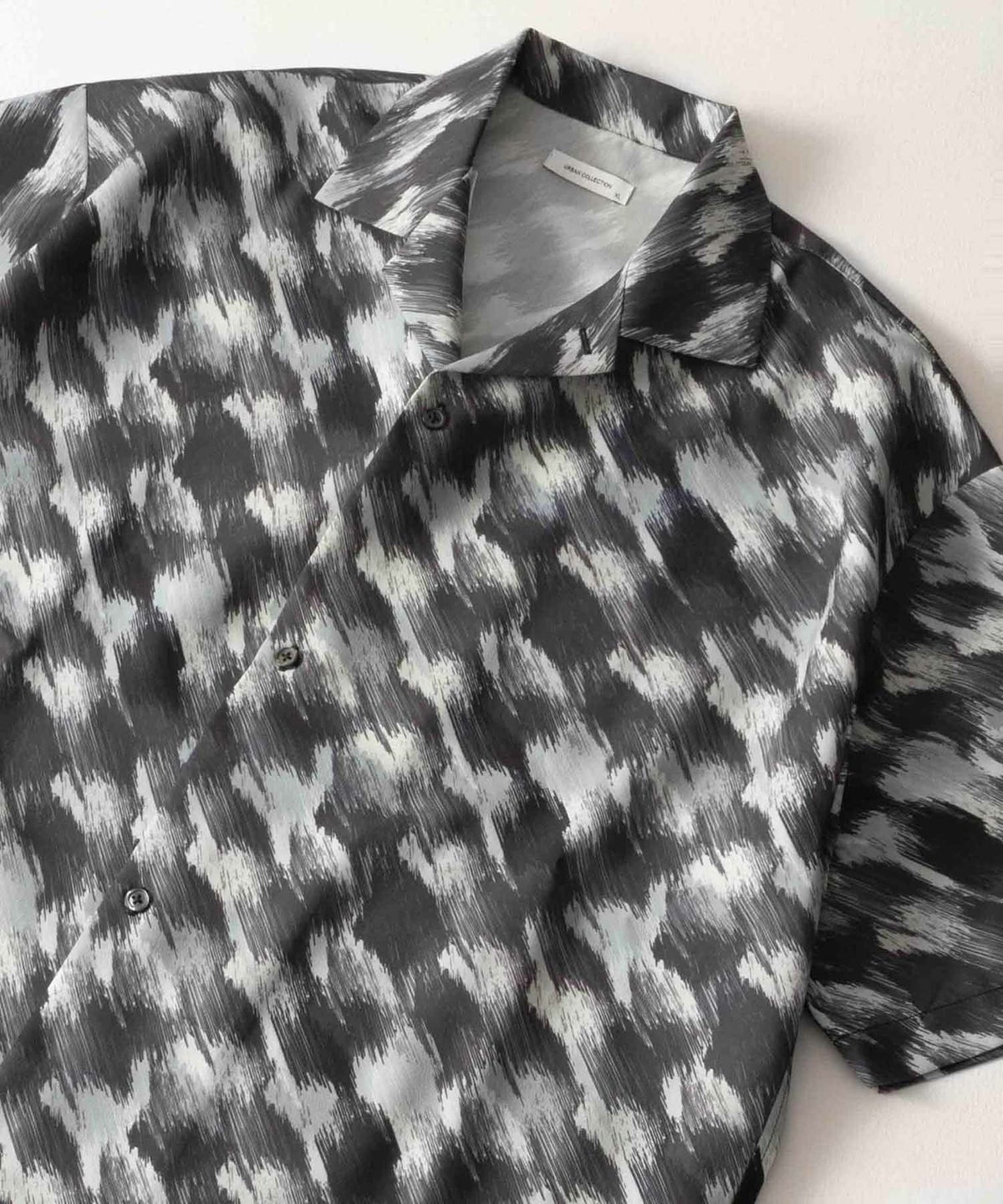 URBAN COLLECTION ポリトロショートスリーブ柄シャツ メンズ