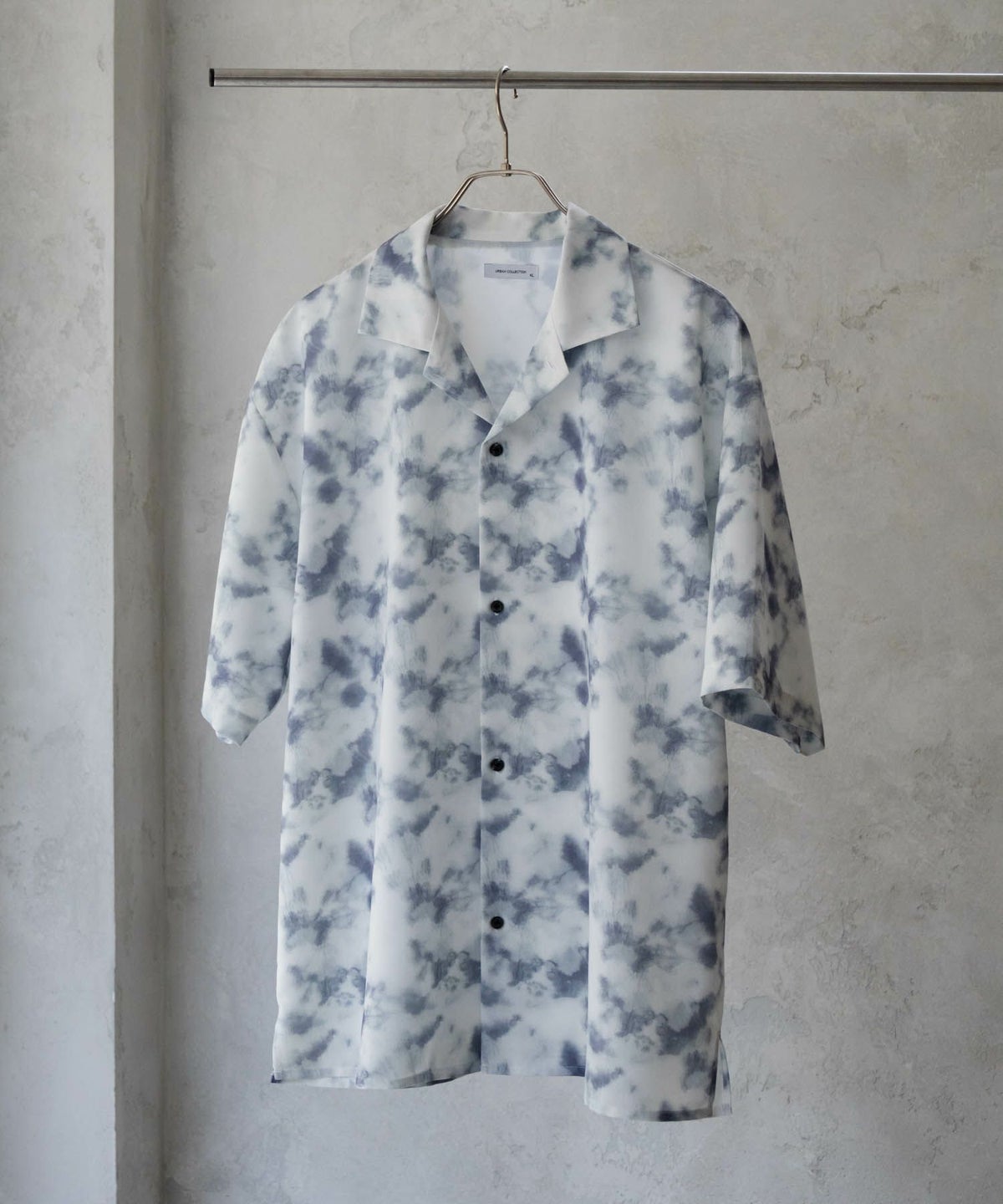 URBAN COLLECTION ポリトロショートスリーブ柄シャツ メンズ