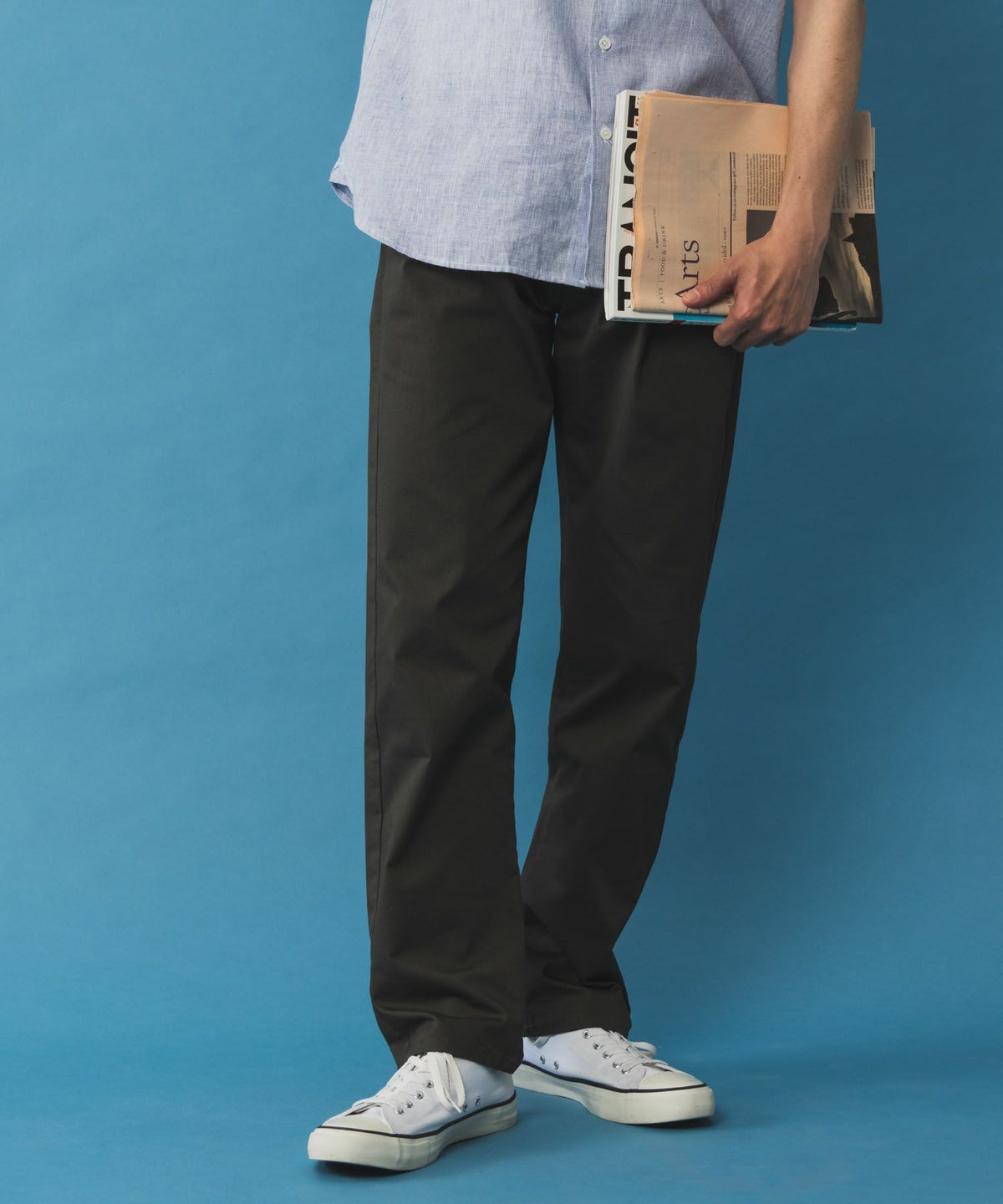 NAVY SARARI 裏メッシュドビーCOOLストレートパンツ メンズ