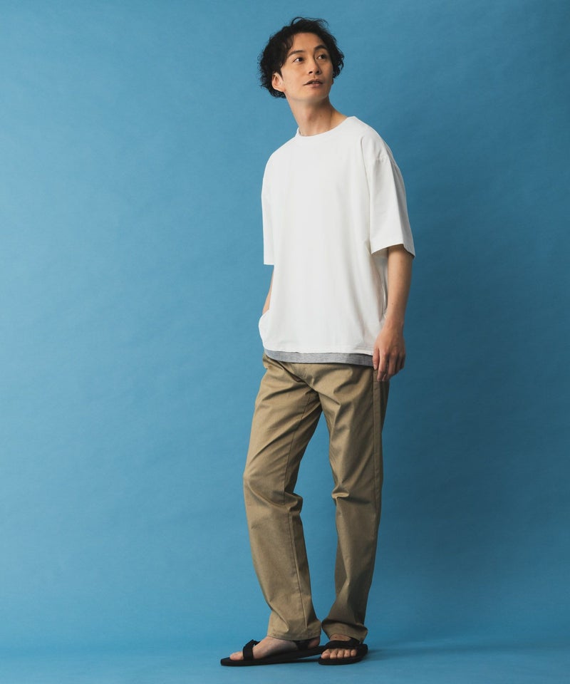 NAVY SARARI 裏メッシュドビーCOOLストレートパンツ メンズ商品画像-15