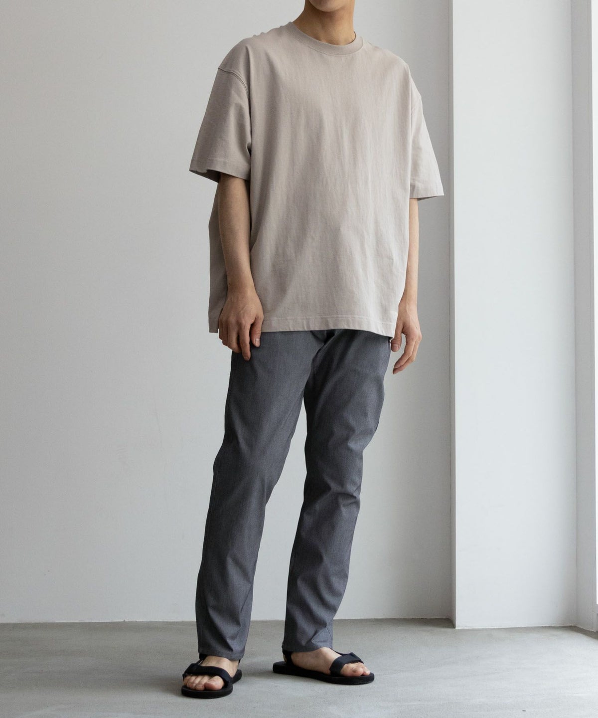 NAVY SARARI 裏メッシュドビーCOOLストレートパンツ メンズ