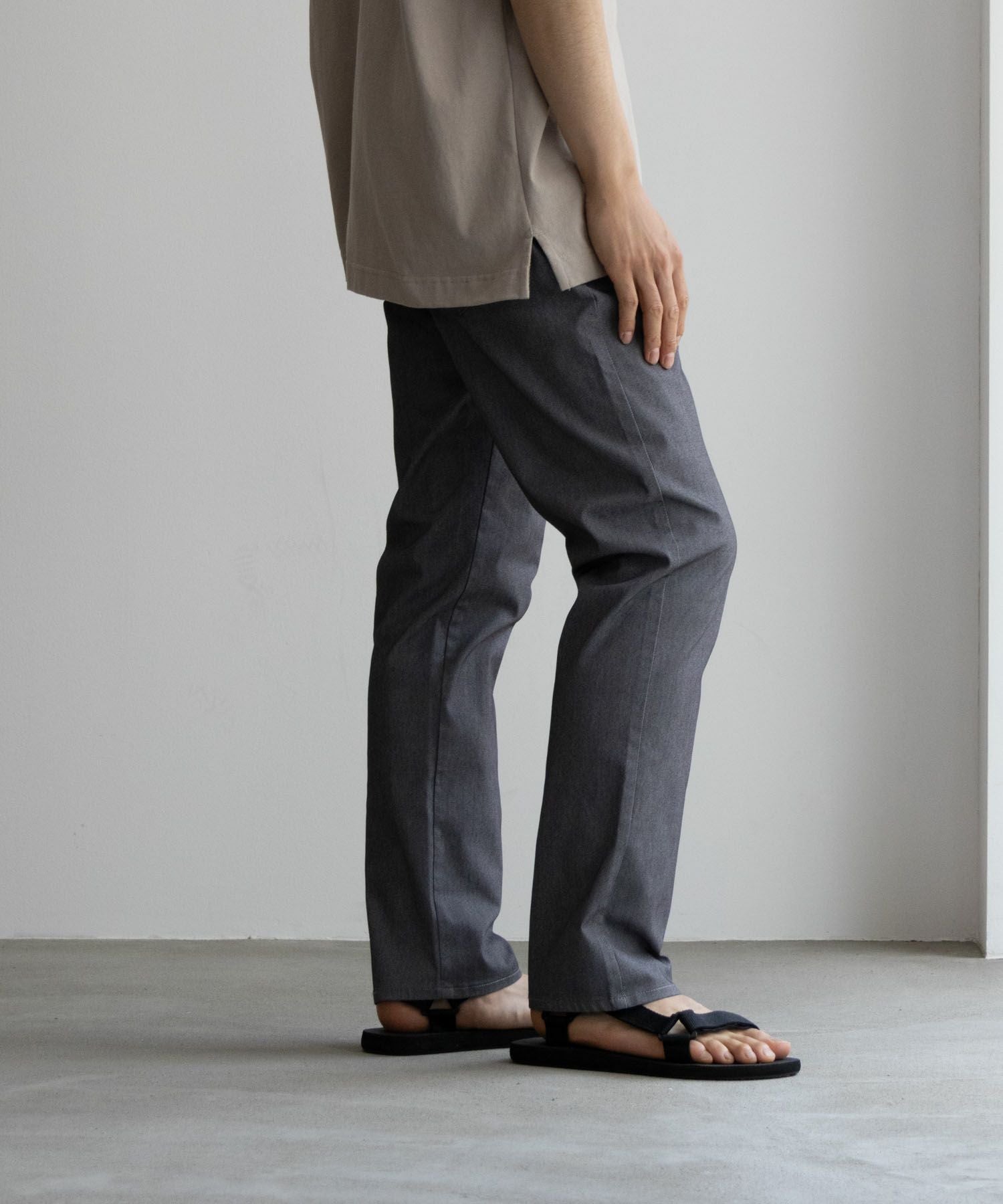 NAVY SARARI 裏メッシュドビーCOOLストレートパンツ メンズ